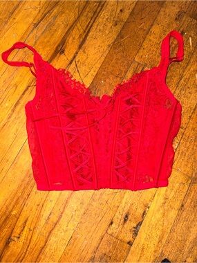 Victoria's Secret Red Lace Bustier